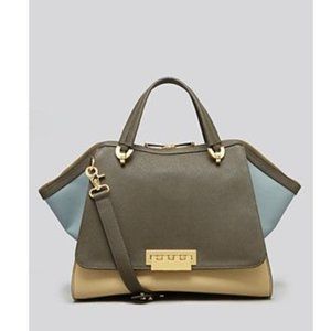 ZAC POSEN Satchel - Eartha Saffiano Colorblock Soft Double Handle Handbag